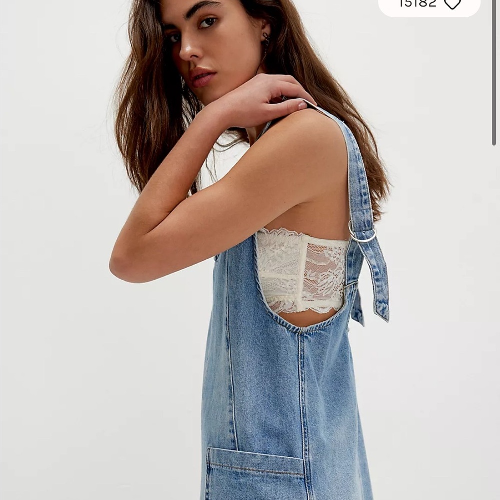 We The Free Blue Denim Overalls Relaxed Fit